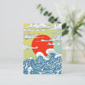 Japanse golven briefkaart (Staand voorkant)