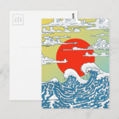 Japanse golven briefkaart (Voorkant / Achterkant)