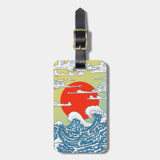 Japanse golven Case-Mate iPhone hoesje Bagagelabel (Voorkant verticaal)