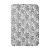  Japanse golven, grijs / grijs en wit Badmat (Voorkant Verticaal)