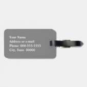  Japanse golven, grijs / grijs en wit Bagagelabel (Achterkant horizontaal)