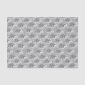Japanse golven, grijs / grijs en wit Tissuepapier (Voorkant)