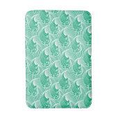 Japanse golven, Jade Green en White Badmat (Voorkant Verticaal)