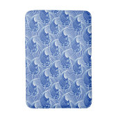 Japanse golven, kobalt blauw en wit Badmat (Voorkant Verticaal)