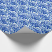  Japanse golven, kobalt blauw en wit Cadeaupapier (Hoek)