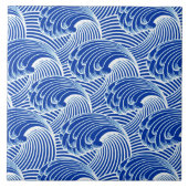  Japanse golven, kobalt blauw en wit Tegeltje (Voorkant)