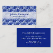  Japanse golven, kobalt blauw en wit Visitekaartje (Voorkant / Achterkant)
