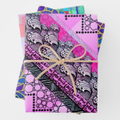 Japanse golven, Lapis & Gold Leave, & Spotlights Inpakpapier Vel (In situ)