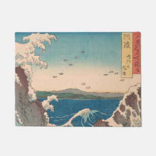 Japanse golven Naruto draaikolk oceaan kunstwerk Deurmat