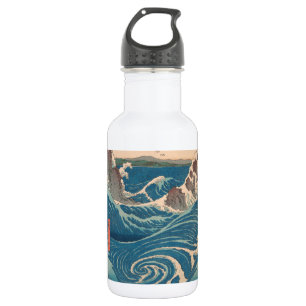 Japanse golven Naruto draaikolk oceaan kunstwerk Waterfles