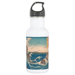 Japanse golven Naruto draaikolk oceaan kunstwerk Waterfles