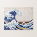 Japanse golven Puzzle Legpuzzel<br><div class="desc">19e-eeuwse Japanse illustratie met oceaangolven en vissersboten.</div>