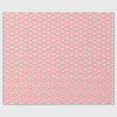 Japanse golven, rood op wit omslagpapier cadeaupapier (Vlak)