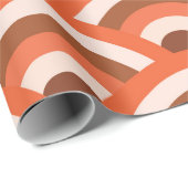 Japanse golven Seigaiha-patroon in sinaasappel bru Cadeaupapier (Rol Hoek)