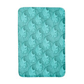 Japanse golven, Turquoise en Aqua Badmat (Voorkant Verticaal)