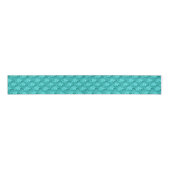 Japanse golven, Turquoise en Aqua Grosgrain Lint (Voorkant)