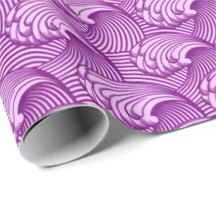 Japanse golven, Twilight Paars en Lila Cadeaupapier