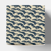 Japanse golven vierkant voor doos bedankdoosjes (Bovenkant)