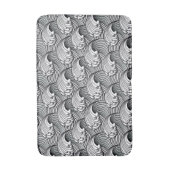  Japanse golven, zwart en wit Badmat (Voorkant Verticaal)