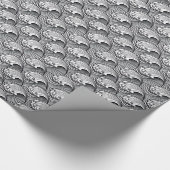 Japanse golven, zwart en wit Cadeaupapier (Hoek)