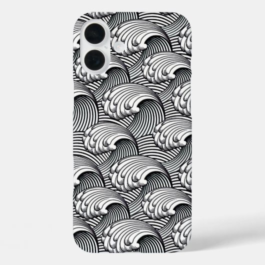 Japanse golven, zwart en wit Case-Mate iPhone Case (Achterkant)