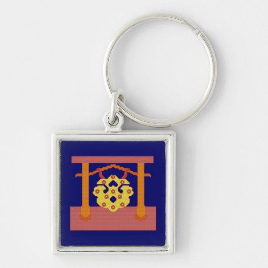 Japanse Gong Crest Sleutelhanger (Voorkant)