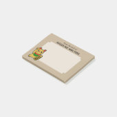 Japanse gouden bekoning kat gepersonaliseerd post-it® notes (Schuin)