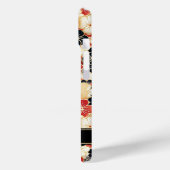 Japanse Gouden Bloempatroon met Monogram Case-Mate iPhone Case (Achterkant / Links)