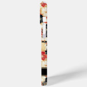 Japanse Gouden Bloempatroon met Monogram Case-Mate iPhone Case (Achterkant / Links)