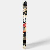 Japanse Gouden Bloempatroon met Monogram Case-Mate iPhone Case (Achterkant / Rechts)