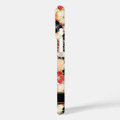Japanse Gouden Bloempatroon met Monogram Case-Mate iPhone Case (Achterkant / Links)