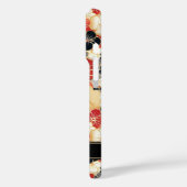 Japanse Gouden Bloempatroon met Monogram Case-Mate iPhone Case (Achterkant / Links)
