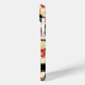 Japanse Gouden Bloempatroon met Monogram Case-Mate iPhone Case (Achterkant / Links)