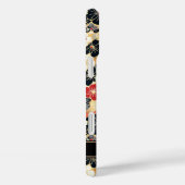 Japanse Gouden Bloempatroon met Monogram Case-Mate iPhone Case (Achterkant / Rechts)
