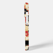 Japanse Gouden Bloempatroon met Monogram Case-Mate iPhone Case (Achterkant / Links)