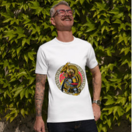 Japanse gouden draak en samoerai krijger t-shirt