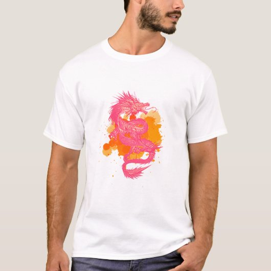 Japanse gouden draak t-shirt (Voorkant)
