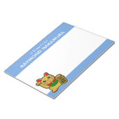 Japanse Gouden Lucky Kat Gepersonaliseerd Notitieblok (Schuin)