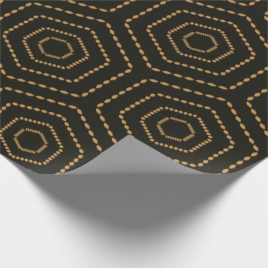 Japanse gouden naadloze patroonachtergrond cadeaupapier (Hoek)