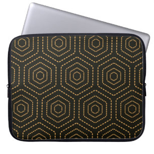 Japanse gouden naadloze patroonachtergrond laptop sleeve