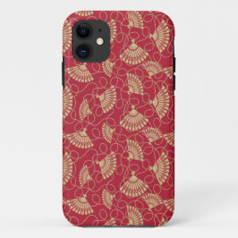 Japanse goudventilatoren op rood Case-Mate iPhone case