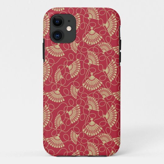 Japanse goudventilatoren op rood Case-Mate iPhone case (Achterkant)