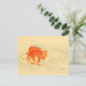 Japanse goudvis. De Ryukin. Briefkaart (Staand voorkant)