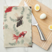 Japanse goudvis theedoek (Quarter Fold)