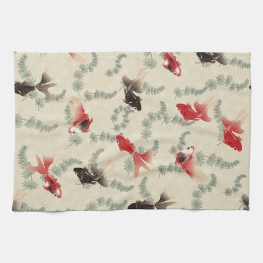 Japanse goudvis theedoek (Horizontaal)