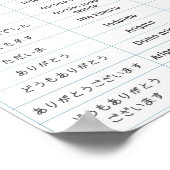 Japanse Grafiek met groeten Poster (Hoek)