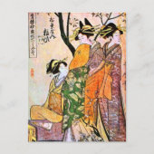 Japanse graving Drie Geisha 1911 Briefkaart (Voorkant)