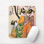 Japanse graving Drie Geisha 1911 Muismat (Met muis)