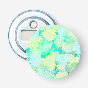 Japanse groen, bloempatronen button flesopener