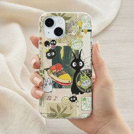 Japanse Groene Anime Moodboard kawaii cartoon cade iPhone 15 Case